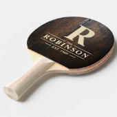 Dark Chopping Block Family Name & Initial 卓球ラケット (正面アングル)