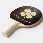 Dark Chopping Block Four Leaf Clover with Name 卓球ラケット (正面アングル)