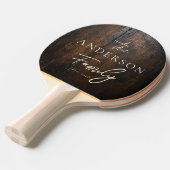 Dark Chopping Block Hand Written Family Name 卓球ラケット (正面アングル)