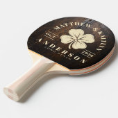 Dark Chopping Block Irish Lucky Clover Wedding 卓球ラケット (正面アングル)