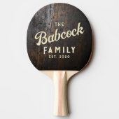 Dark Chopping Block Retro Family Name & Year 卓球ラケット (裏面)