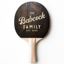 Dark Chopping Block Retro Family Name & Year