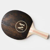 Dark Chopping Block Stone Monogram 卓球ラケット (横)