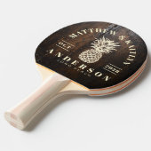 Dark Chopping Block Tropical Pineapple Wedding 卓球ラケット (正面アングル)