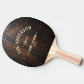Dark Chopping Block Vintage Seaside Family Name 卓球ラケット (横)