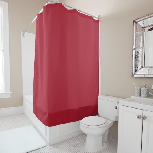 Dark Christmas Red Stylish Holiday Shower Curtain シャワーカーテン (インサイチュ)