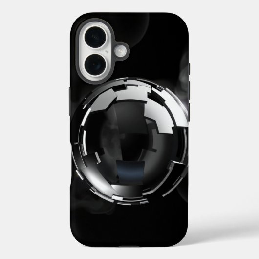 Dark Chrome Orb – Ultra-Premium Futuristic Aesthet Case-Mate iPhoneケース (裏面)
