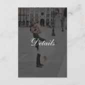 Dark Classic Photo Overlay | Wedding Guest Details エンクロージャーカード (裏面)