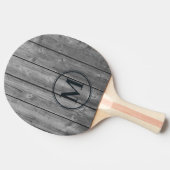 Dark Clean Gray Wood Monogram 卓球ラケット (横)