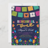 Dark Colorful Talavera Mexican Reheasal Dinner 招待状 (正面)