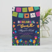 Dark Colorful Talavera Mexican Reheasal Dinner 招待状 (スタンド正面)