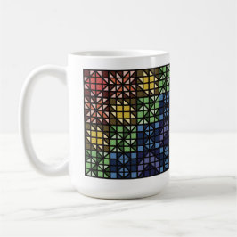 Dark Colourful Quilt Blocks Coffee Mug コーヒーマグカップ