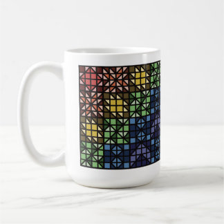 Dark Colourful Quilt Blocks Coffee Mug コーヒーマグカップ