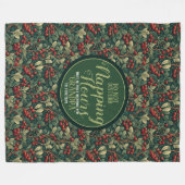 Dark Cottagecore Vintage, フリースブランケット (正面(横))