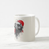 Dark Crow Skull Gothic Grunge Art Mug コーヒーマグカップ (正面右)