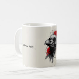 Dark Crow Skull Gothic Grunge Art Mug コーヒーマグカップ