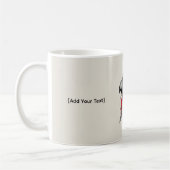 Dark Crow Skull Gothic Grunge Art Mug コーヒーマグカップ (左)