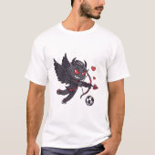 Dark Cupid Soccer Player - Anti-Valentine's Day Tシャツ (正面)