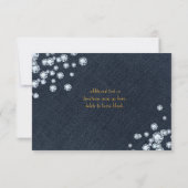 Dark Denim & Diamonds誕生日パーティーRSVPカード 出欠カード (裏面)