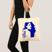Dark Disco Blue トートバッグ (正面(商品))