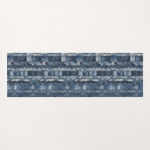 Dark Distressed Denim Patchwork And Braids ヨガマット (裏面(横))