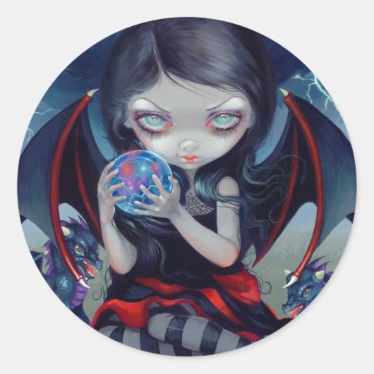 "Dark Dragonling" Sticker ラウンドシール (正面)