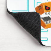 Dark Edgy Arcade Game Pixel Skull Parody マウスパッド (コーナー)