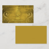 Dark Elegance名刺，金ゴールド 名刺 (正面/裏面)