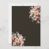 Dark Elegant Boho Wedding Invitation | Luxury Flor 招待状 (裏面)
