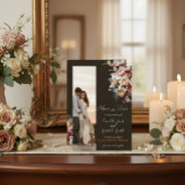 Dark Elegant Boho Wedding Invitation | Luxury Flor 招待状