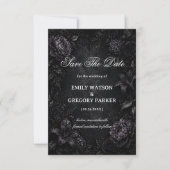 Dark Elegant Floral Gothic セーブザデート (正面)