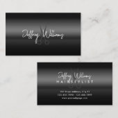 Dark elegant minimalist hairstylist 名刺 (正面/裏面)