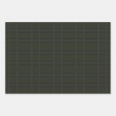 Dark Elegant Plaid Holiday Christmas Pattern ラッピングペーパーシート (正面3)