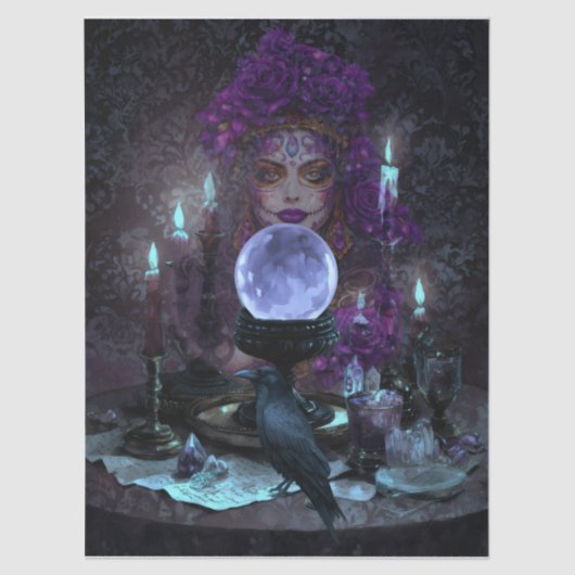 Dark Elegant Romantic Gothic Tarot Reader 薄葉紙 (正面)