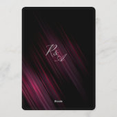 Dark Elegant Wedding Invitation Design 招待状 (裏面)