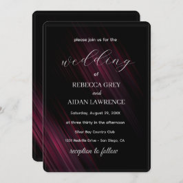 Dark Elegant Wedding Invitation Design 招待状