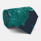 Dark emerald green ivy leaves water drops ネクタイ (ロール)