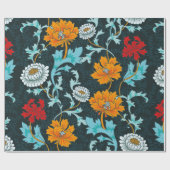 Dark Enchanted Vintage Flowers seamless pattern vi ラッピングペーパー (フラット)