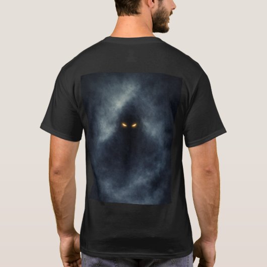 Dark Entity in the Fog Creepy Horror Tシャツ (裏面)