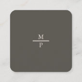 Dark Espresso Brown Wedding QR Code Enclosure スクエア名刺 (裏面)