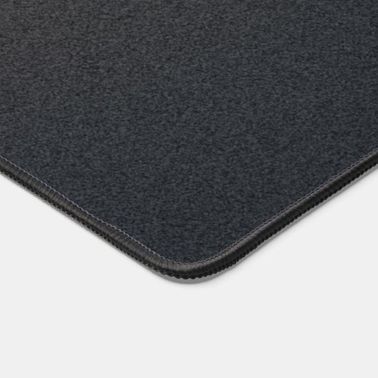 Dark Espresso Grainy Texture Minimalist デスクマット (コーナー)