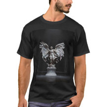 Dark Fallen Angel Statue\Gothic Cathedral T-Shirt