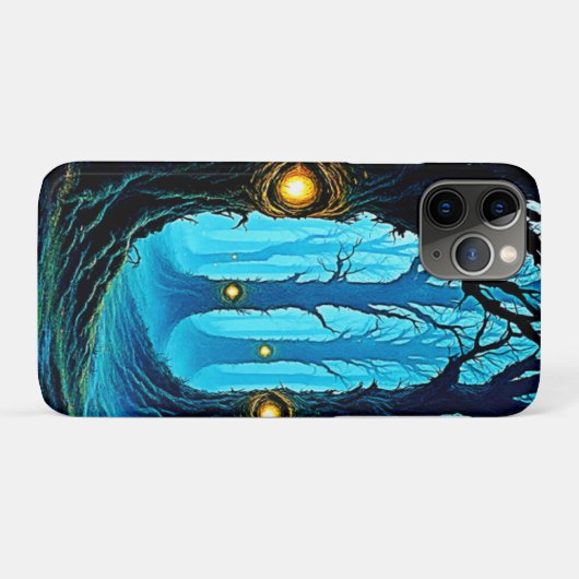 Dark Fantasy Eyeball Forest Design Case-Mate iPhoneケース (裏面(横))