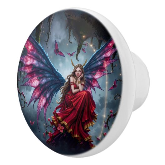 Dark Fantasy Fairy Queen with Butterfly Wings  セラミックノブ (右)