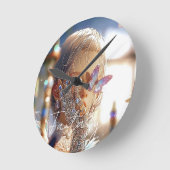 Dark Fantasy Girl -  Downtown Aesthetic ラウンド壁時計 (傾斜)