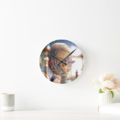 Dark Fantasy Girl -  Downtown Aesthetic ラウンド壁時計 (ホーム)