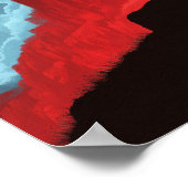 Dark Fantasy Red Fortress Silhouette Adventure Art ポスター (角)