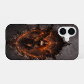 Dark Fire Angel iPhone 16 Case  Gothic Fantasy Art 16ケース (裏面横)