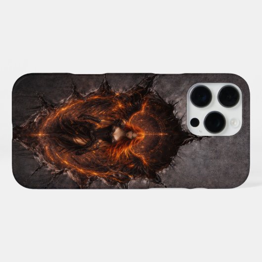 Dark Fire Angel iPhone 16 Pro Max Case iPhoneケース (裏面横)