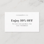 Dark floral aesthetic 割引カード (裏面)